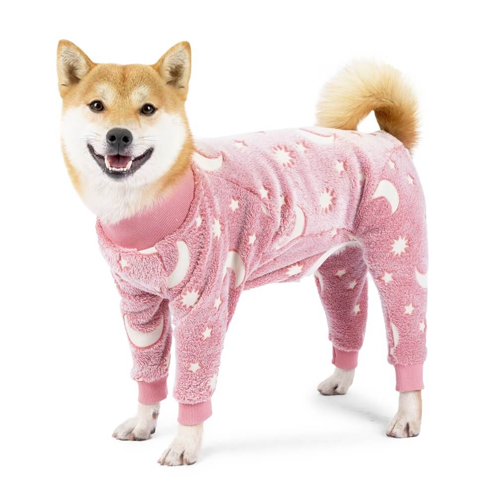 Soft and Cosy Moon & Stars Dog Pyjamas - Perfect for Year-Round Comfort Dog Clothes