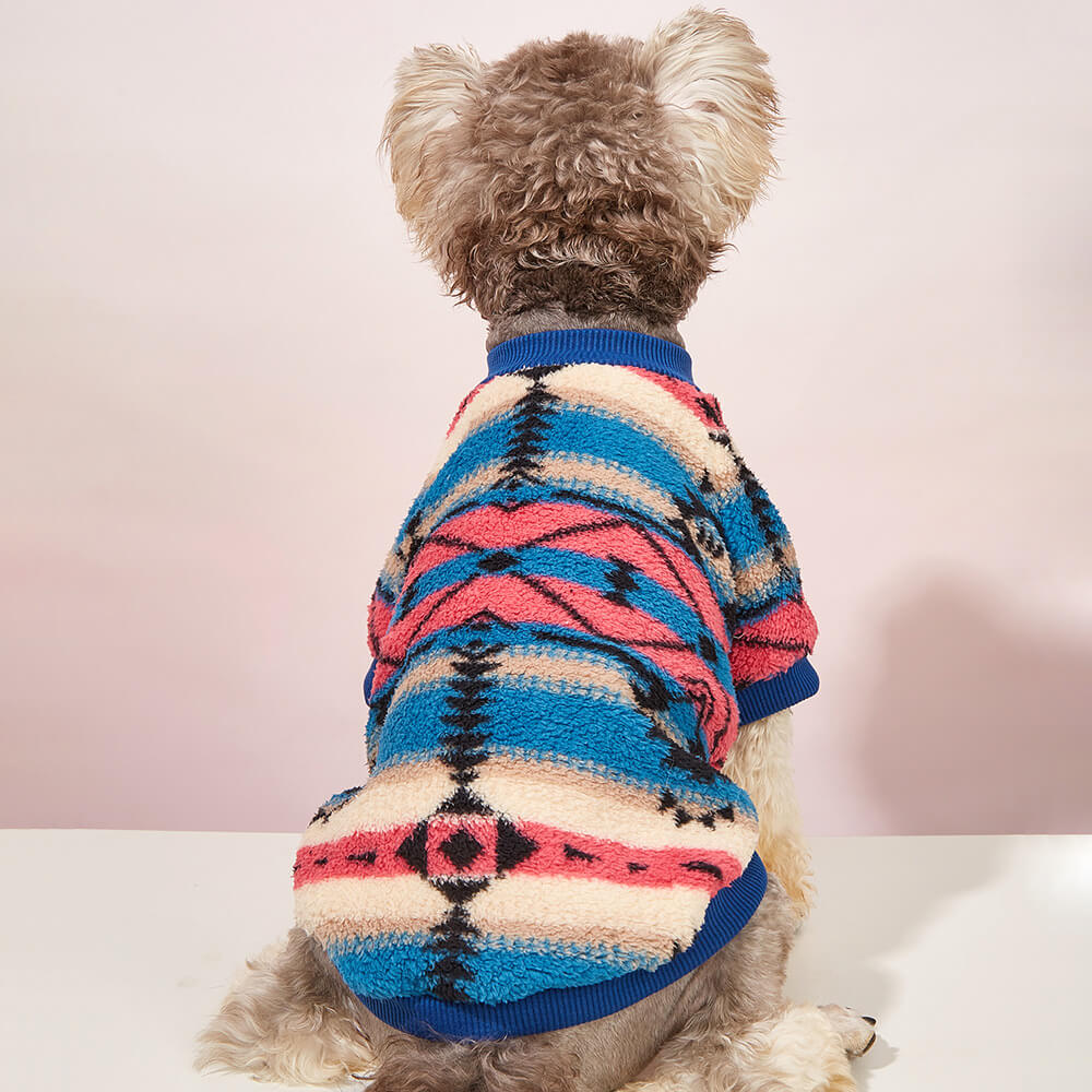 Colourful Striped Dog Clothes Sweater - Cosy & Fashionable Winter Wear Dog Jumper