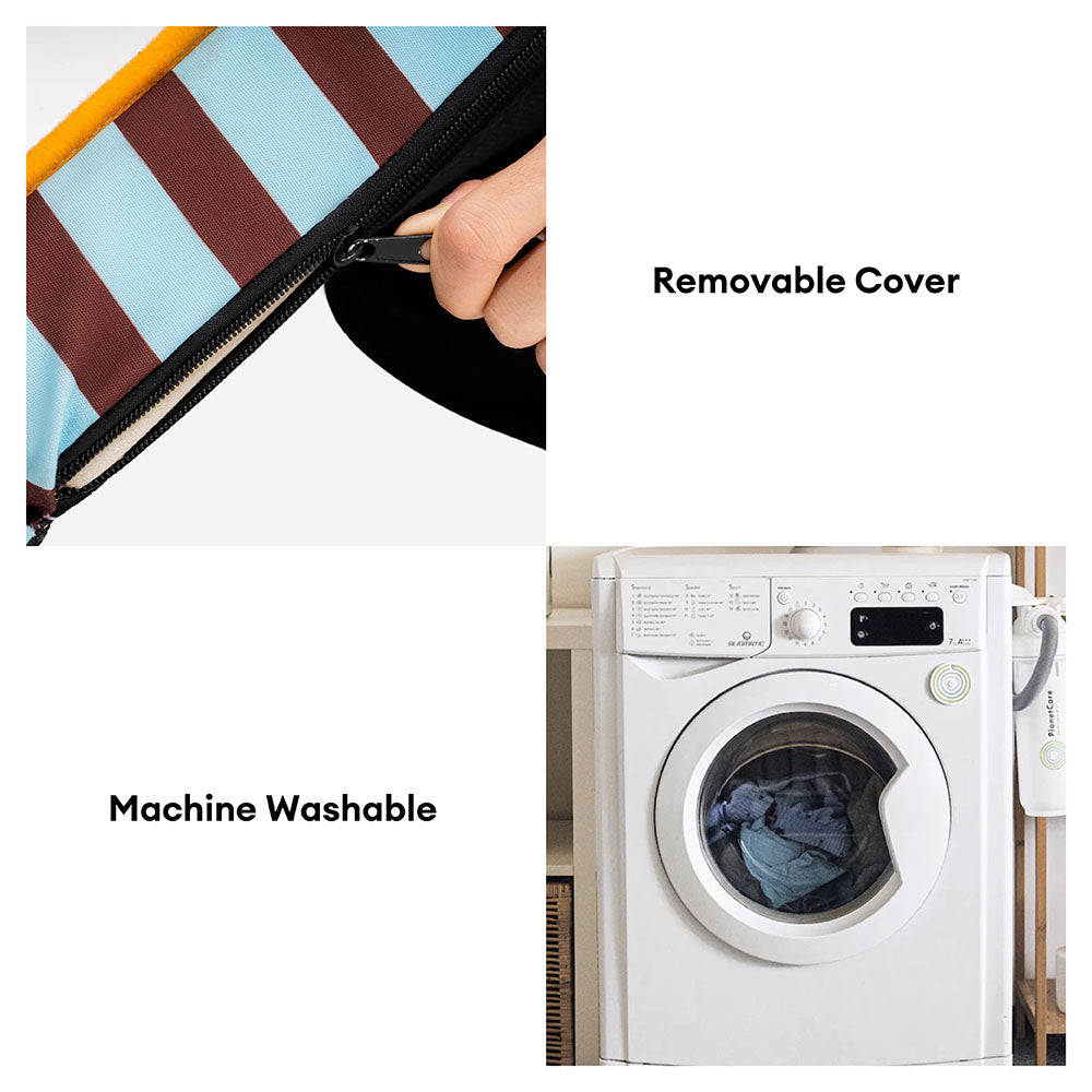 Stripe Waterproof Foldable Large Dog Sofa Bed for Crate