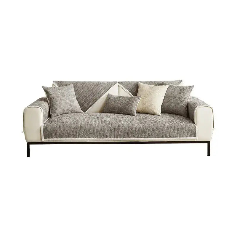 Simple Striped Chenille Anti-scratch Sofa Cover