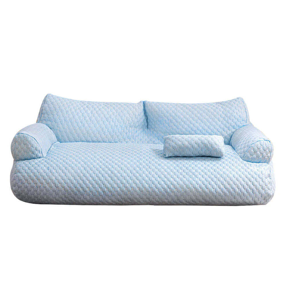 Ice Silk Cooling Pet Bed Breathable Washable Dog Sofa Bed Garden Outdoor Dog Bed