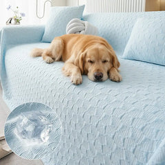 Textured Cooling Ice Silk Skin-Friendly Breathable Sofa Throw Blanket Washable Sofa Cover