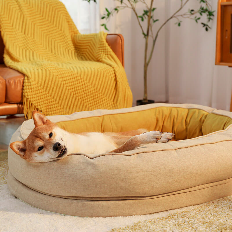 Orthopedic Garden Outdoor Dog Bed Machine Washable Dog Bed Calming Bed - Donut