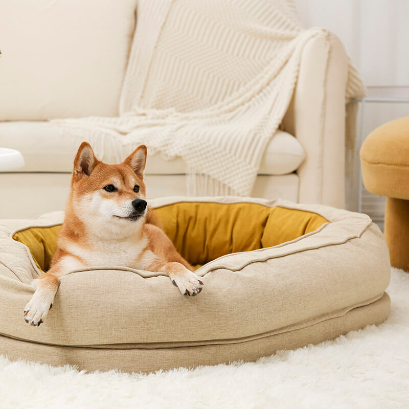 Orthopaedic Machine Washable Dog Bed Calming Bed - Donut