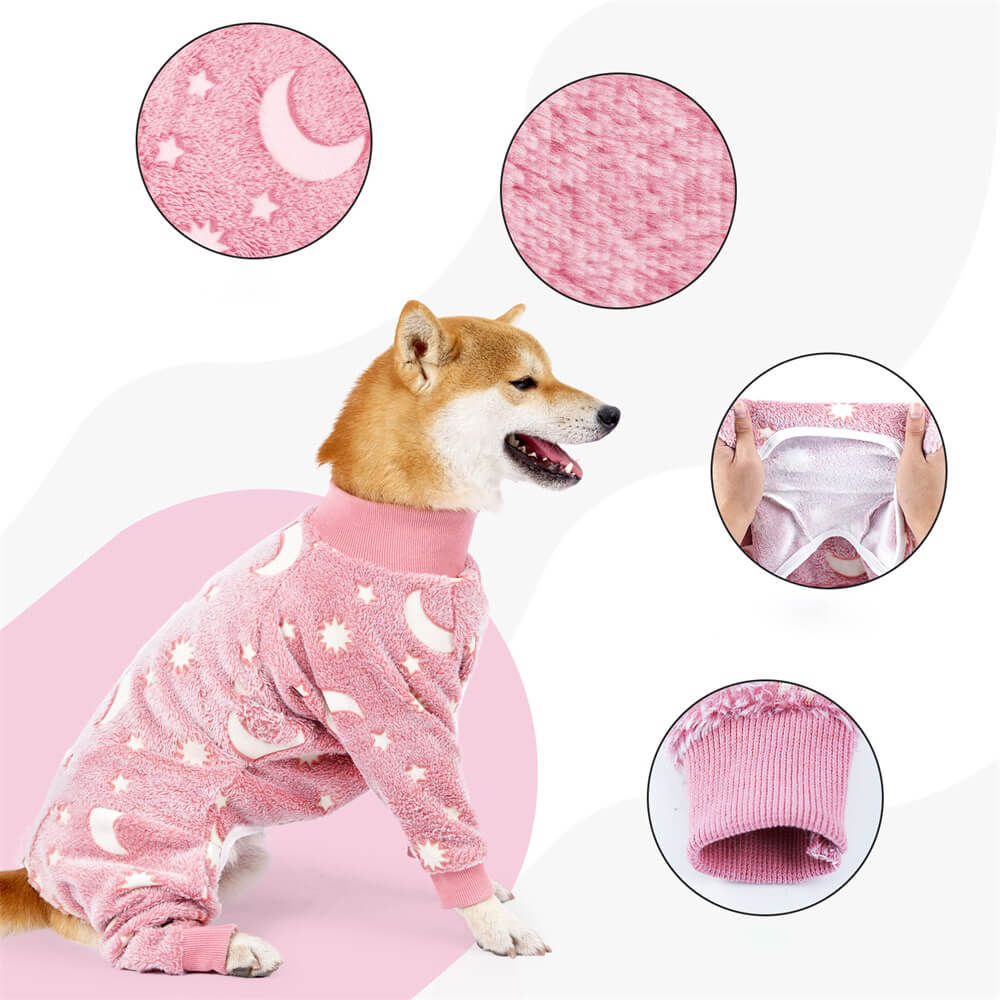Soft and Cosy Moon & Stars Dog Pyjamas - Perfect for Year-Round Comfort Dog Clothes