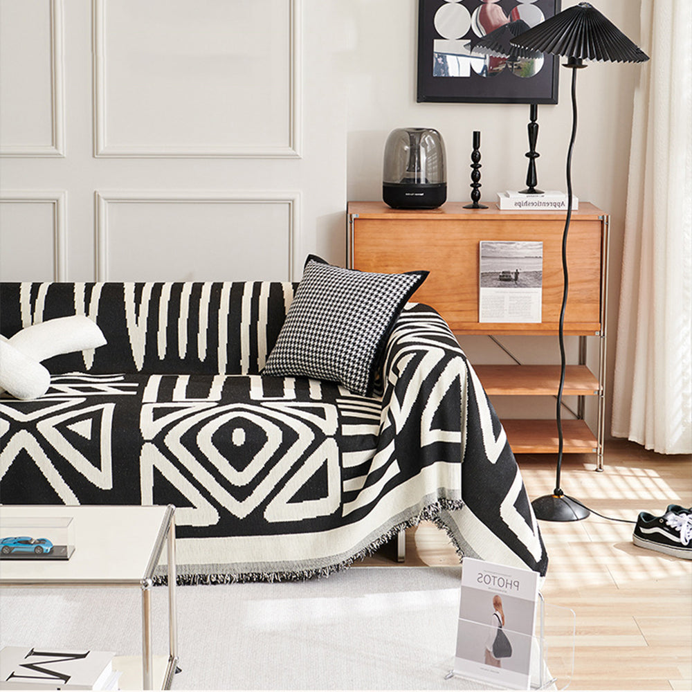Five-Colour Geometric Sofa Cover Sofa Throws - Bold Patterns for a Modern Look