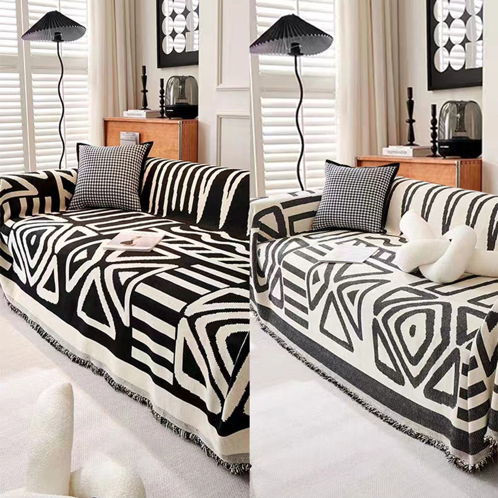 Five-Colour Geometric Sofa Cover Sofa Throws - Bold Patterns for a Modern Look