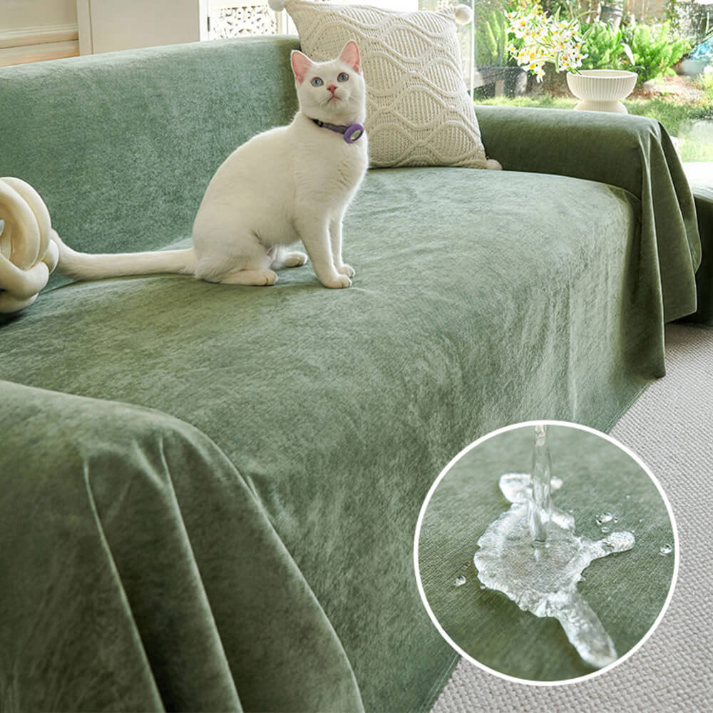 Soft and Waterproof Scratch-Resistant Non-Linting Throw  Corner Couch Cover