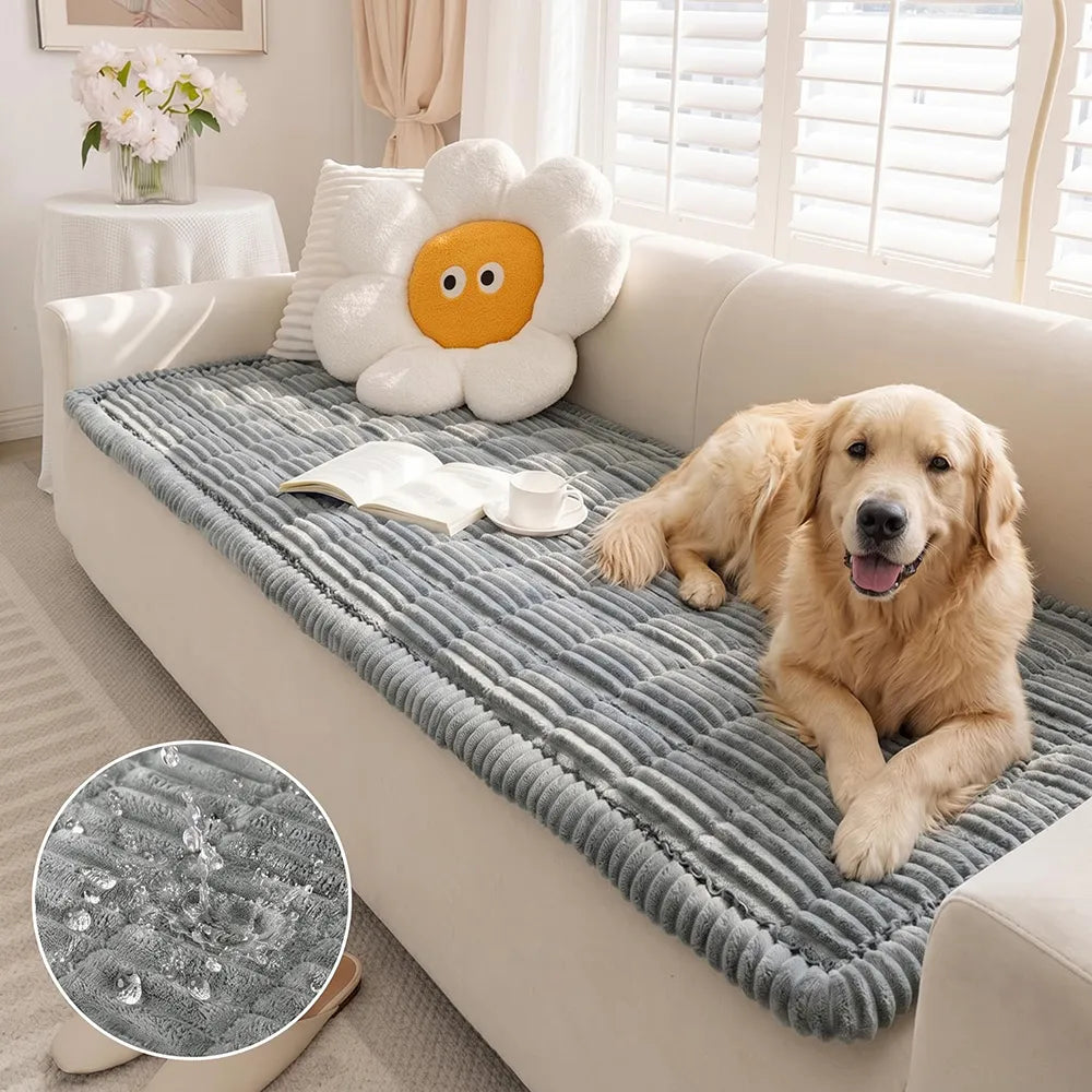 Waterproof Lazy Soft Flannel Breathable Pet Mat Non-slip Sofa Cover