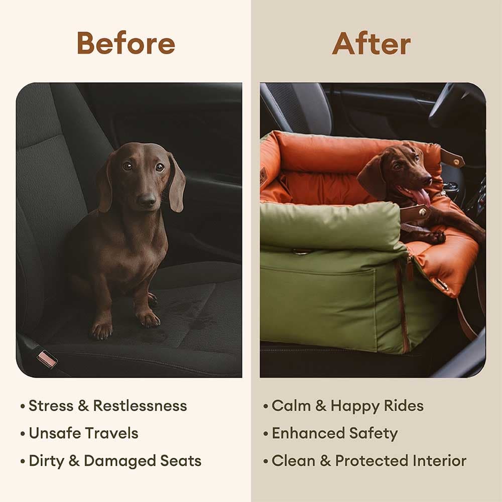Urban Voyager Portable Dog Car Booster Bed - Roadtrip